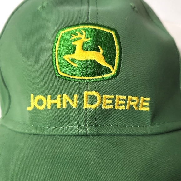 John Deere Embroidered Logo Green Baseball Unisex Adjustable Cap - Picture 2 of 6